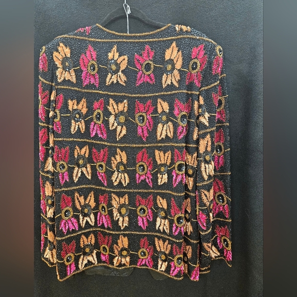 Vintage hand-beaded cardigan - Picture 2 of 5